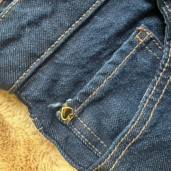 NWT Kate Spade x Target Limited Edition size 8 Dark Blue Cuffed Jeans - Picture 8 of 11